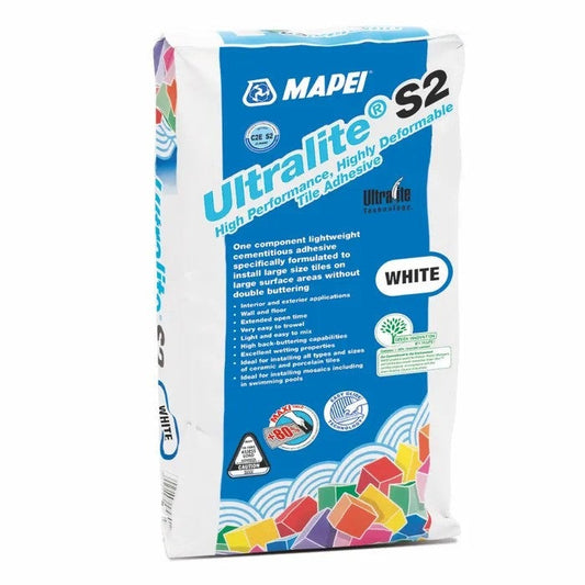 MAPEI ULTRALITE S2 TILE ADHESIVE 13.5Kg WHITE