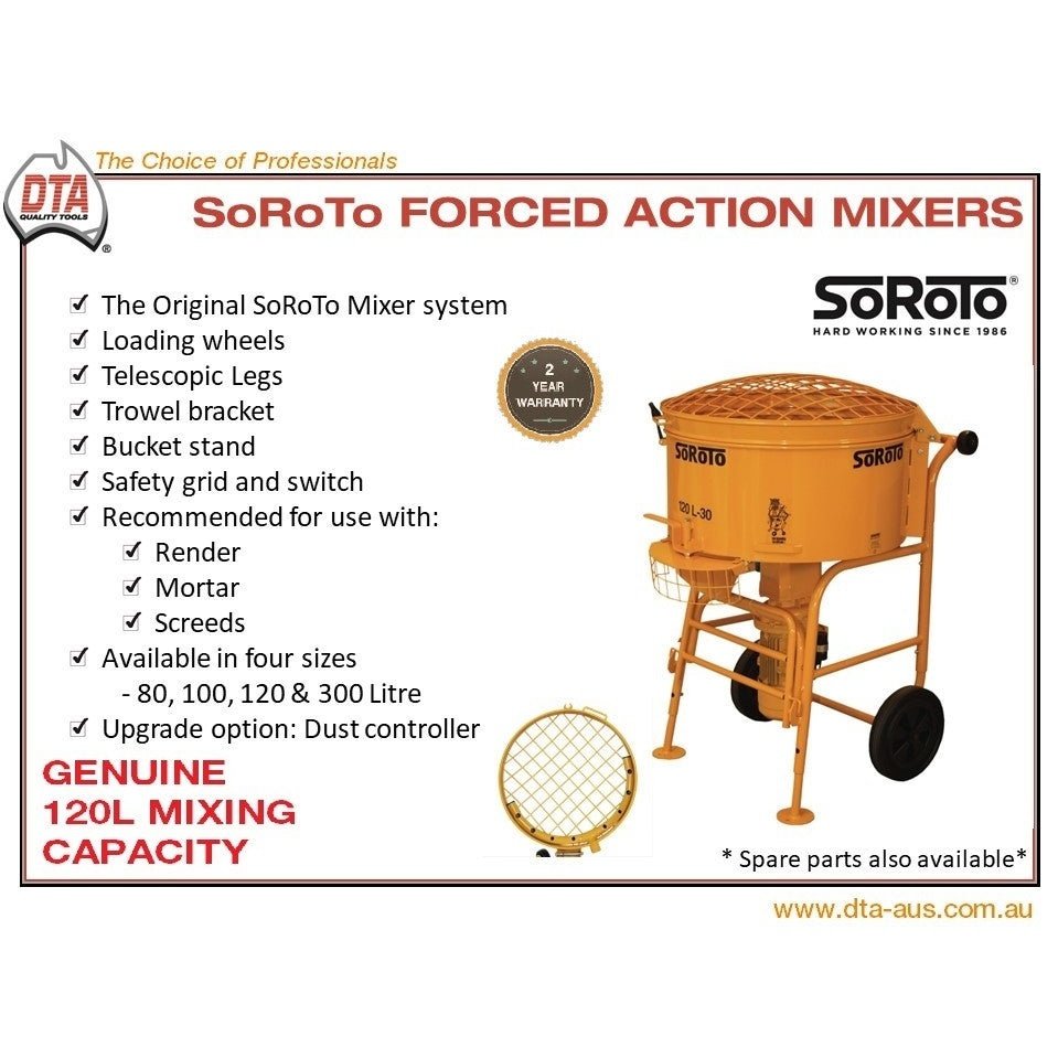 SOROTO SCREED MIXER 120L FORCED ACTION MIXER