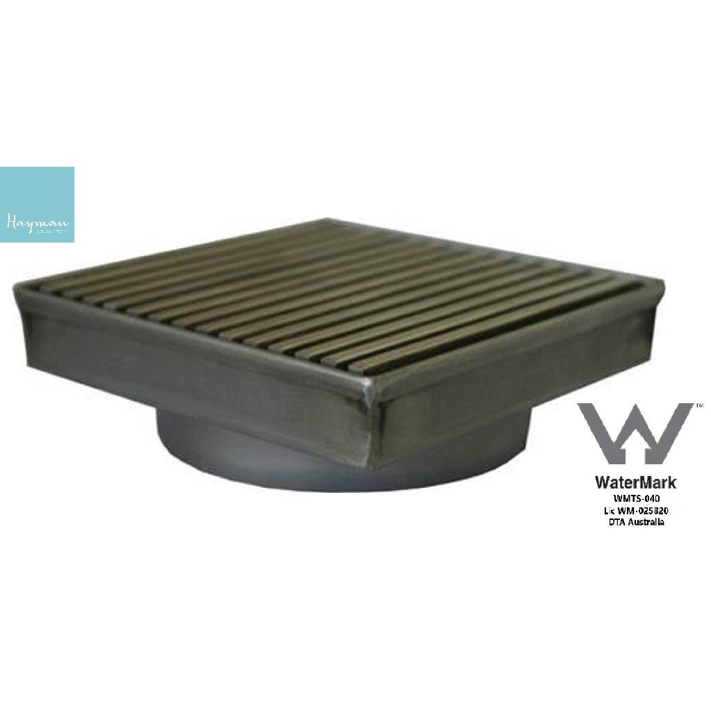 FLOOR DRAIN S/STEEL 110X110MM GRATE COVER - 45MM OUTLET 316 GRADE
