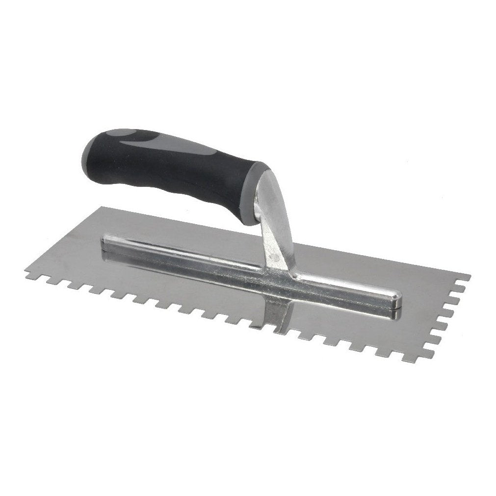 DTA TROWEL S/STEEL - ADHESIVE 12MM WITH RUBBER HANDLE