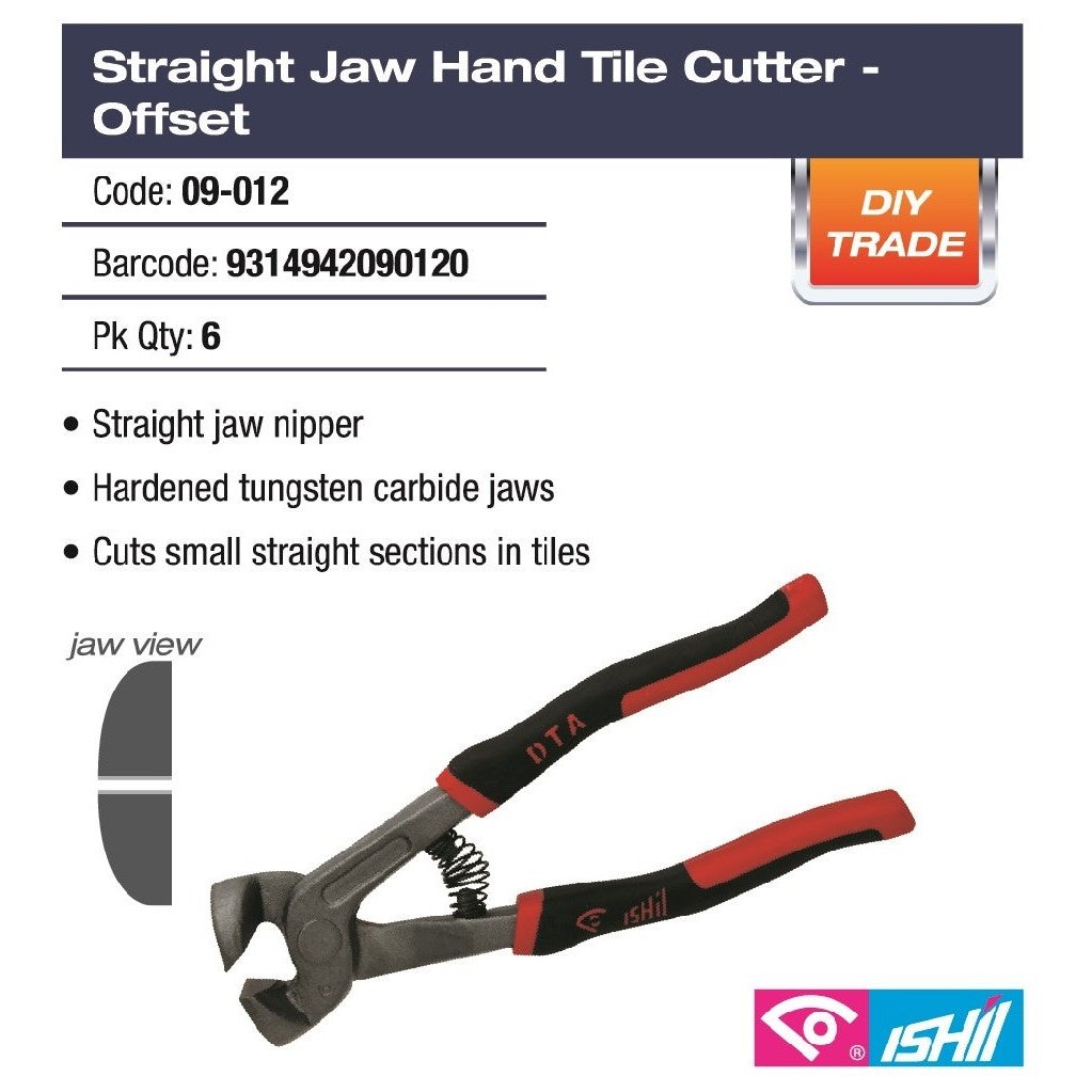 DTA STRAIGHT JAW TILE NIPPER - OFFSET
