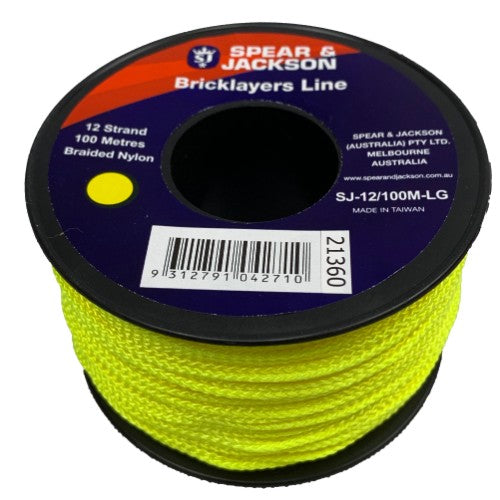 SPEAR & JACKSON LINE BRICK 12 STRAND 100M