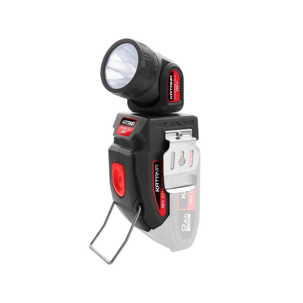 KATANA 18V LED 3W SWIVEL HEAD TORCH ** SKIN ONLY **