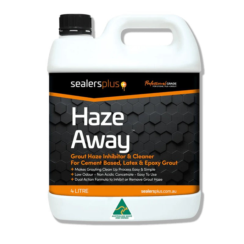 SEALERS PLUS HAZE AWAY non acidic grout haze inhibitor grout haze remover 4LTR