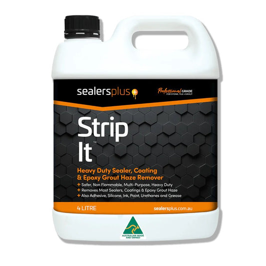 SEALERS PLUS STRIP-IT SEALER, COATING AND EPOXY GROUT HAZE REMOVER 4LT