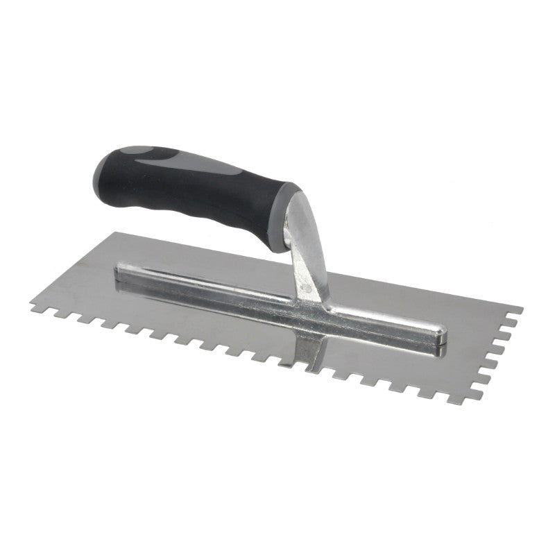 DTA TROWEL S/STEEL - ADHESIVE 10MM WITH RUBBER HANDLE